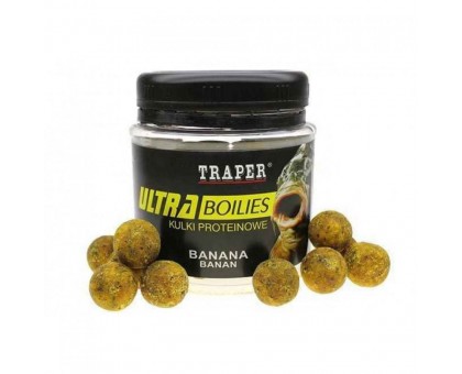 Бойлы Traper Ultra Boilies Banan 16mm (банан, 100г) Бойлы Traper Ultra Boilies Banan 16mm (банан, 100г)
