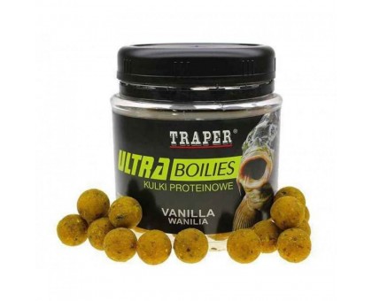 Бойлы Traper Ultra Boilies ваниль 12mm, 100г Бойлы Traper Ultra Boilies ваниль 12mm, 100г